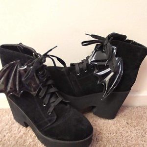iron fist batwing platform boots